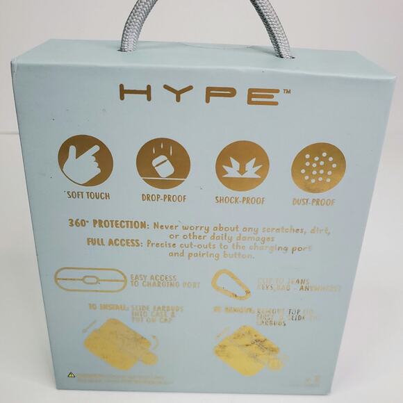 Hype airpods pro carrying case for  light teal soft touch - Picture 3 of 6